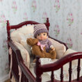 Load image into Gallery viewer, Paulette Svec Miniature Wool Teddy Bear with Pink Ribbon
