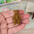 Load image into Gallery viewer, Paulette Svec Miniature Wool Teddy Bear with Pink Ribbon
