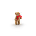 Load image into Gallery viewer, Tiny Miniature Wool Teddy Bear with Red Silk Ribbon Dollhouse Toy
