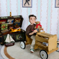 Load image into Gallery viewer, Tiny Miniature Wool Teddy Bear with Red Silk Ribbon Dollhouse Toy
