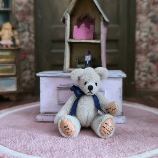 Teresa’s Bears Miniature Silk Velvet Mohair 'You Are Nice' Teddy Bear 1997