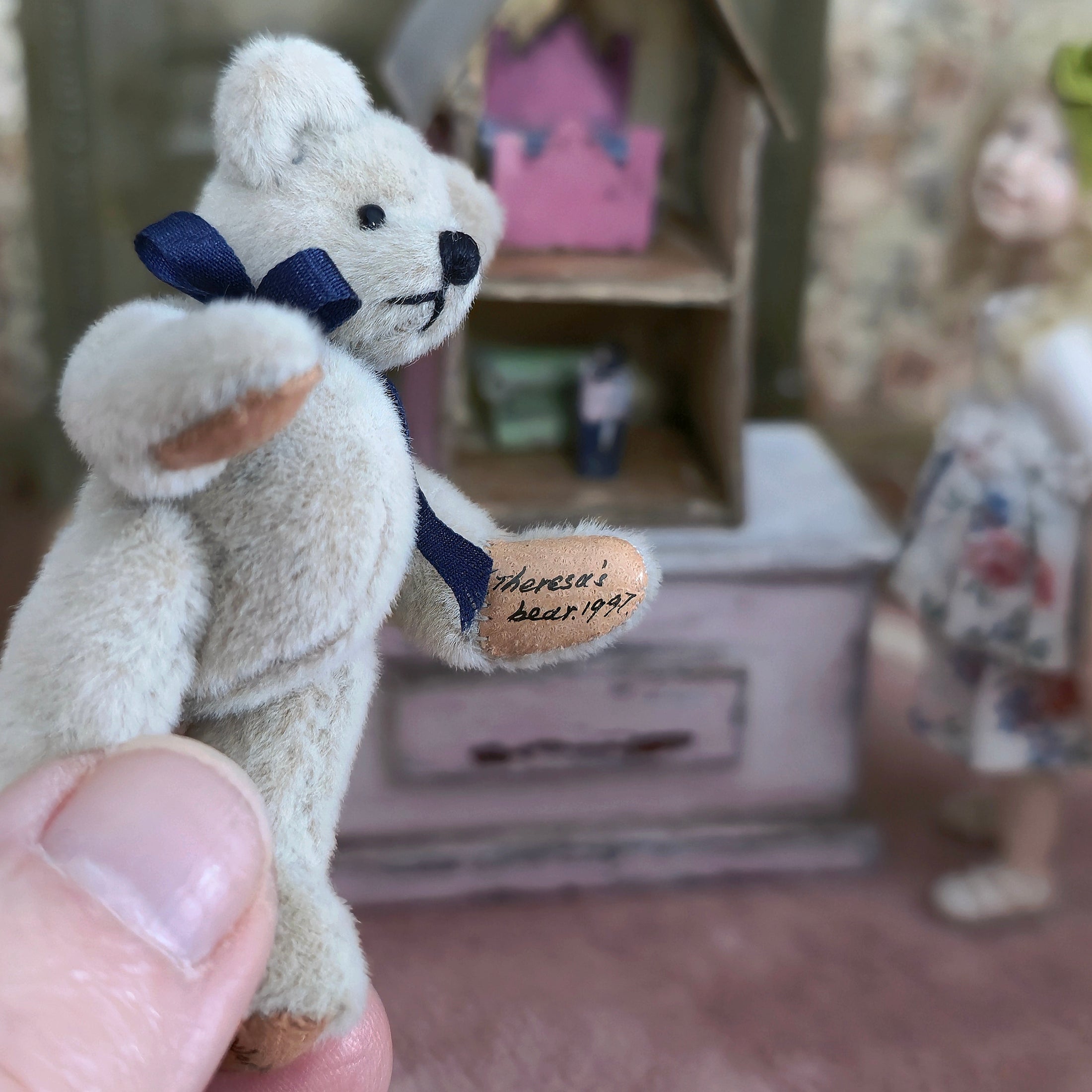 Teresa’s Bears Miniature Silk Velvet Mohair 'You Are Nice' Teddy Bear 1997
