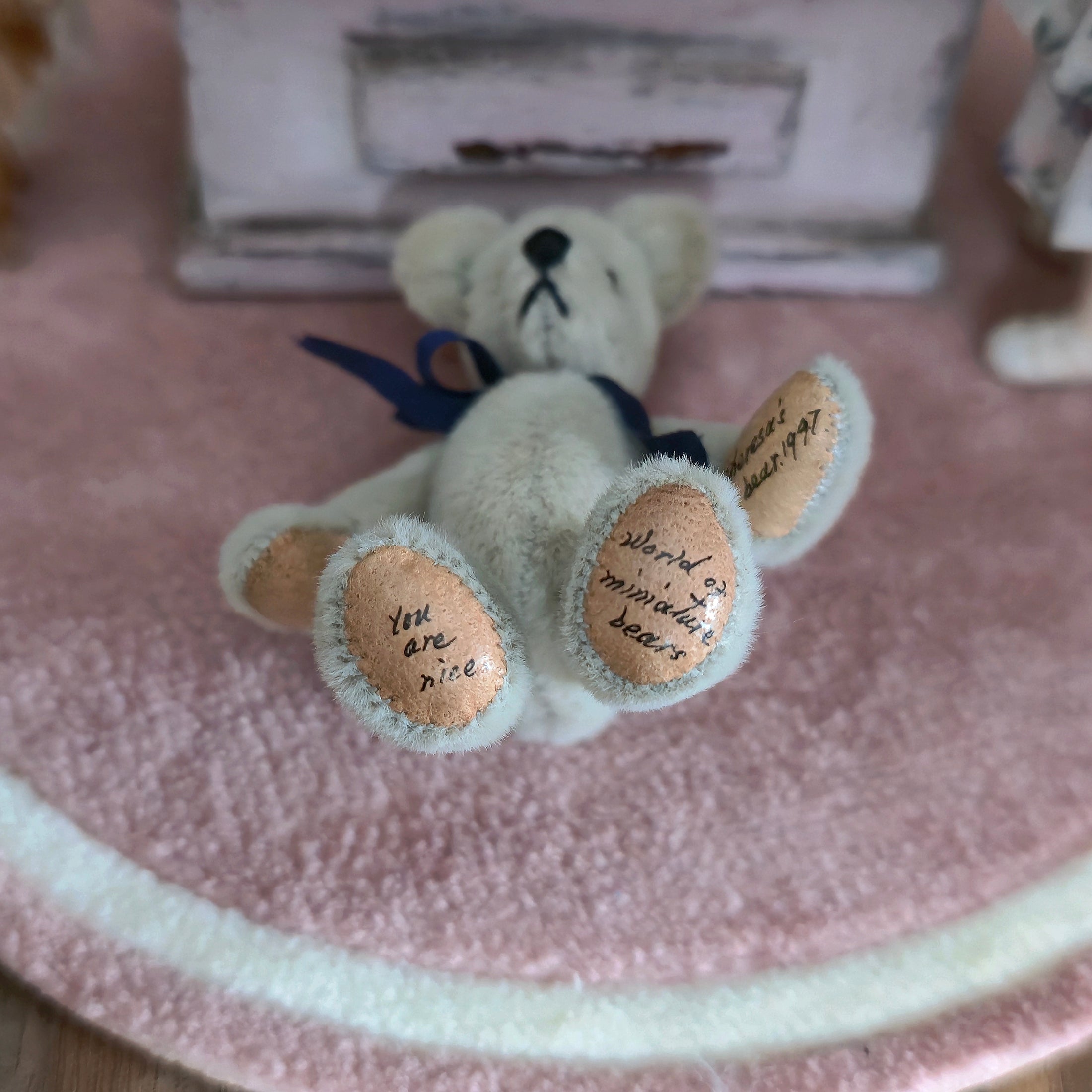 Teresa’s Bears Miniature Silk Velvet Mohair 'You Are Nice' Teddy Bear 1997