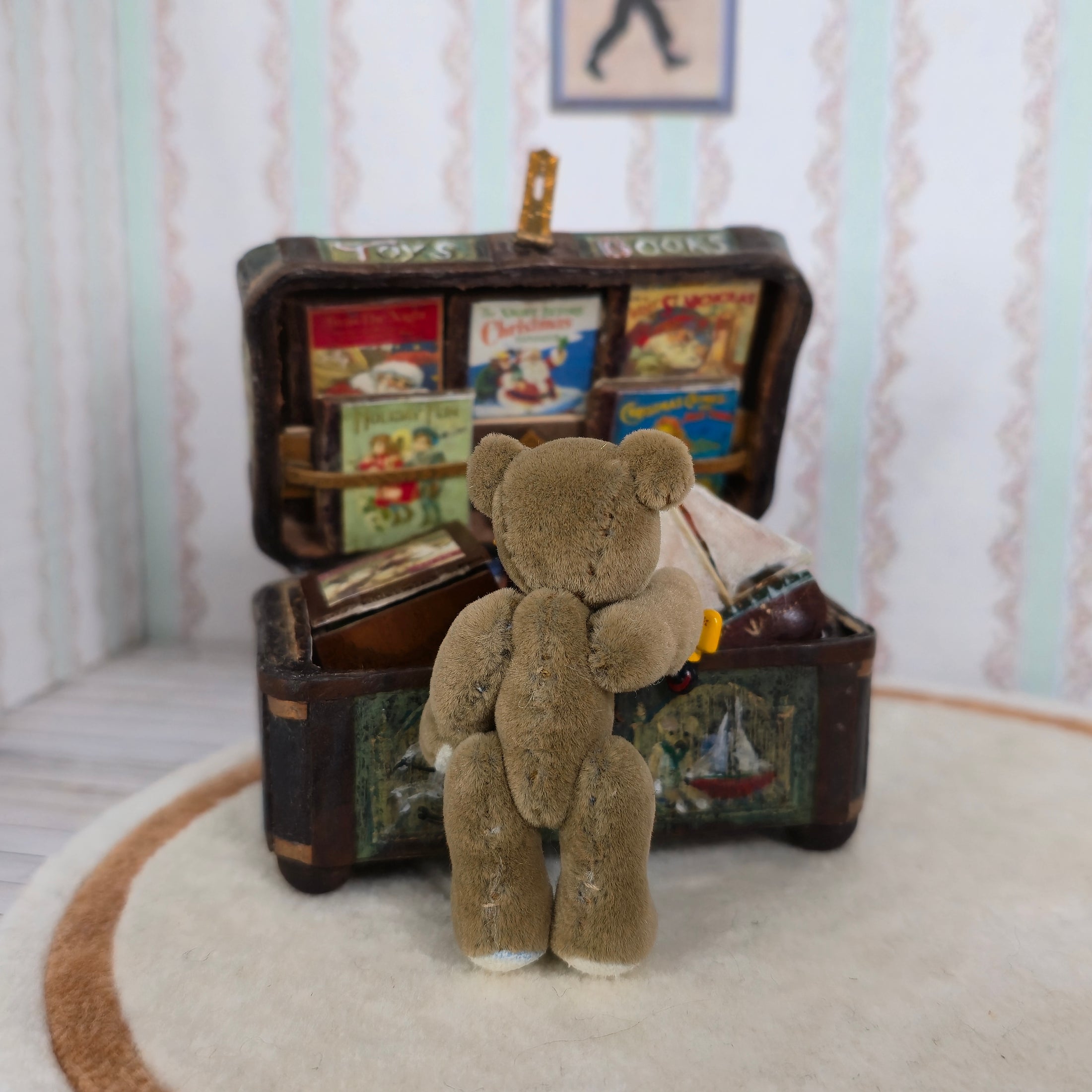 Vintage Little Brown Classic Mohair Teddy Bear Hand Stitched