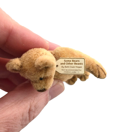 Vintage Jointed Tan Mohair Teddy Bear by Beth Diane Hogan