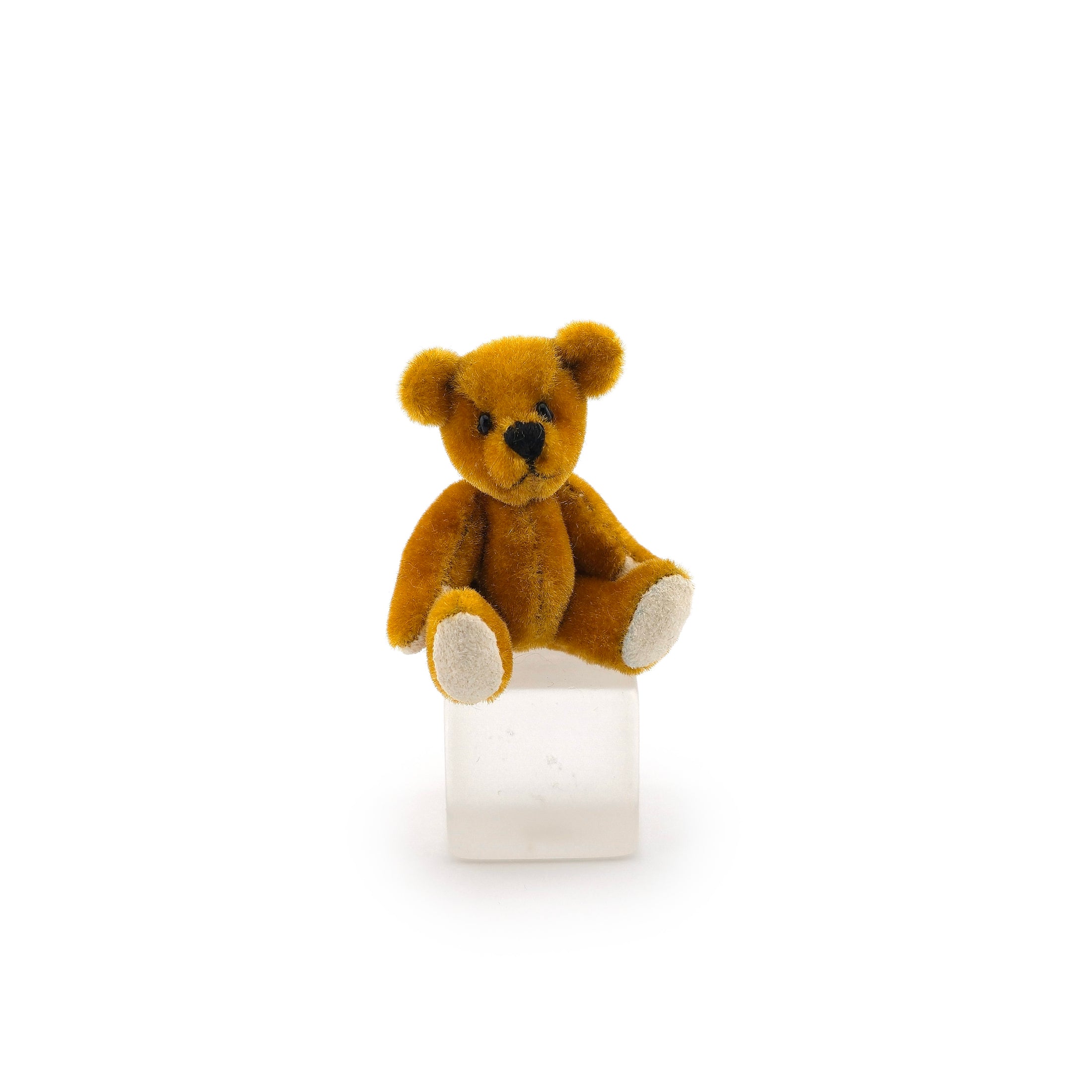 Vintage Artisan Miniature Jointed Golden Mohair Teddy Bear