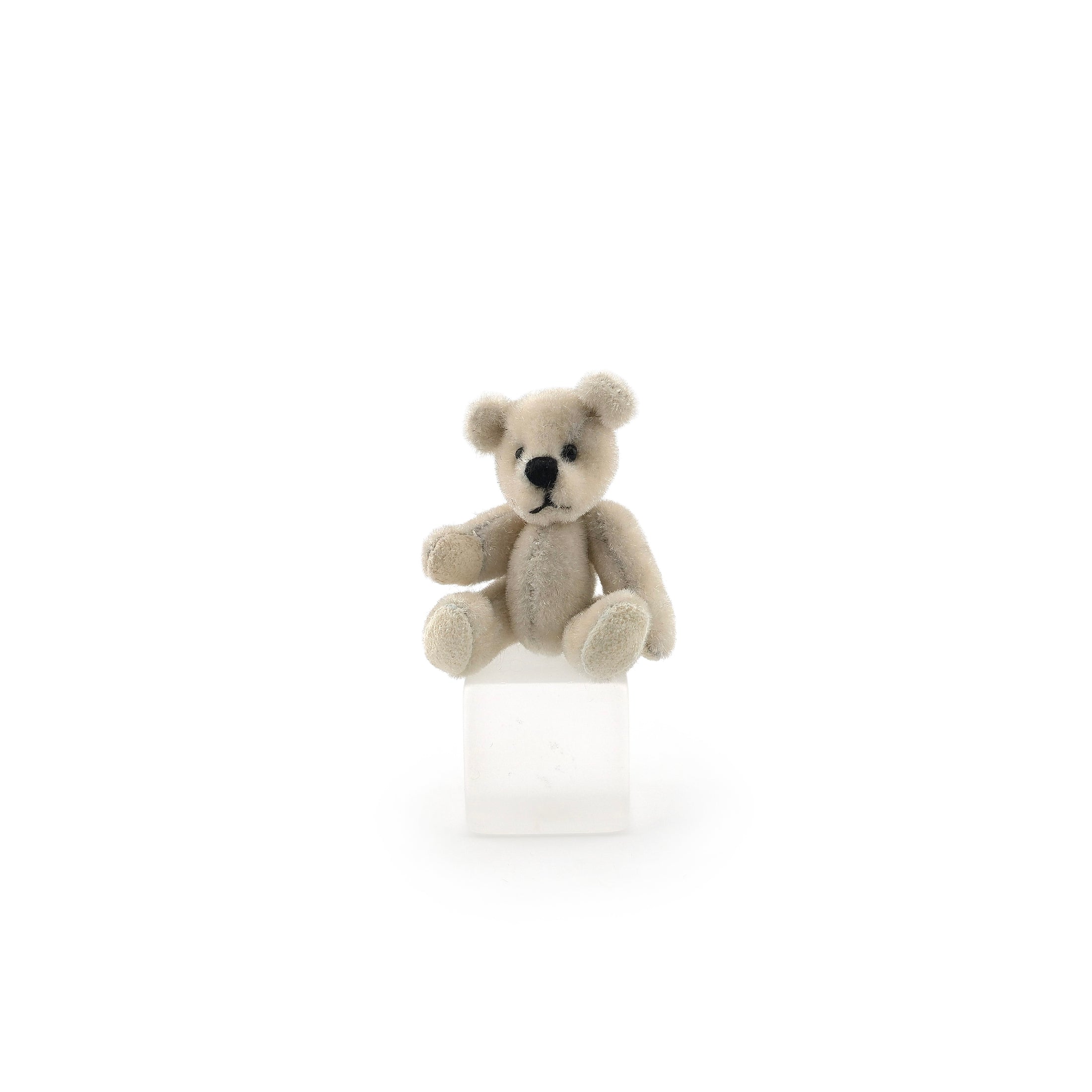 Vintage White Artisan Jointed Mohair Toy Teddy Bear