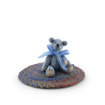 Load image into Gallery viewer, Kay’s Bears Blue Mohair Teddy Bear with Braided Farmhouse Rug
