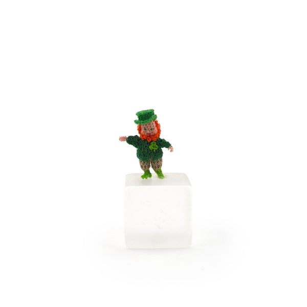 Mary Whitehead OOAK Miniature Crocheted Leprechaun Toy