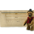 Load image into Gallery viewer, RESERVED JULIE D Fritz Honey Mohair Jointed Toy Teddy Bear Dollhouse Miniature by Bearly a Whisper
