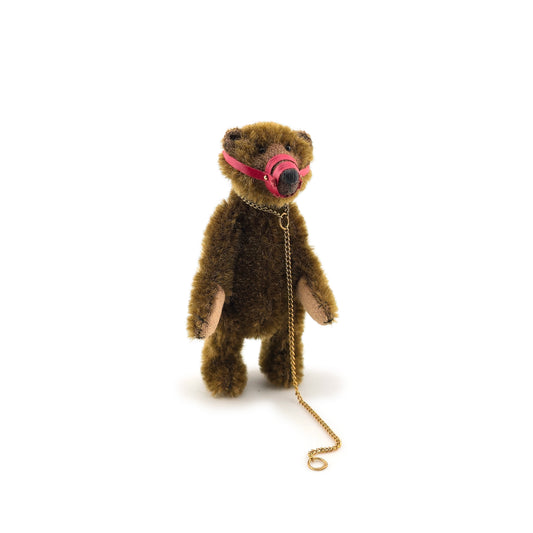 Hugo Brown Jointed Mohair Toy Teddy Bear With Harness Bearly a Whisper Limited Edition