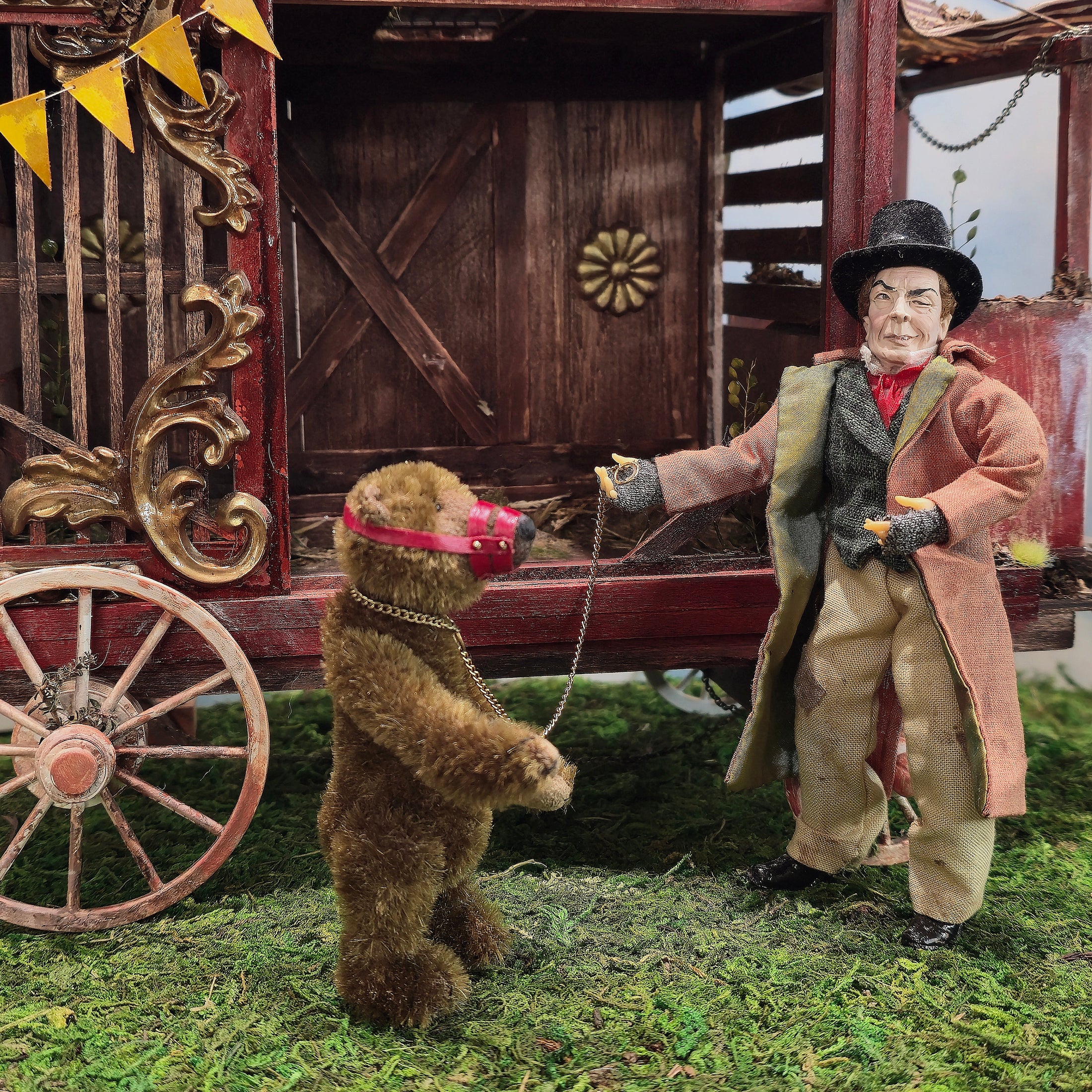 Hugo Brown Jointed Mohair Toy Teddy Bear With Harness Bearly a Whisper Limited Edition
