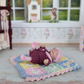 Load image into Gallery viewer, Tiny Catherine Muniere Infant Baby Girl Clay Doll w Bottle, Bassinet, Hand Knit Clothes
