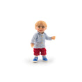 Load image into Gallery viewer, Catherine Muniere IGMA Blonde Little Boy Clay Dollhouse Doll with Glasses 1:12
