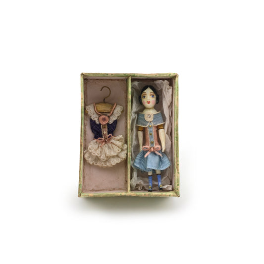 Gale Elena Bantock 1920s Boudoir China Head Toy Doll in Presentation Box with Outfit
