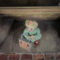 Load image into Gallery viewer, Sweet Catherine Muniere IGMA Blonde Little Girl Clay Dollhouse Doll with Purse 1:12
