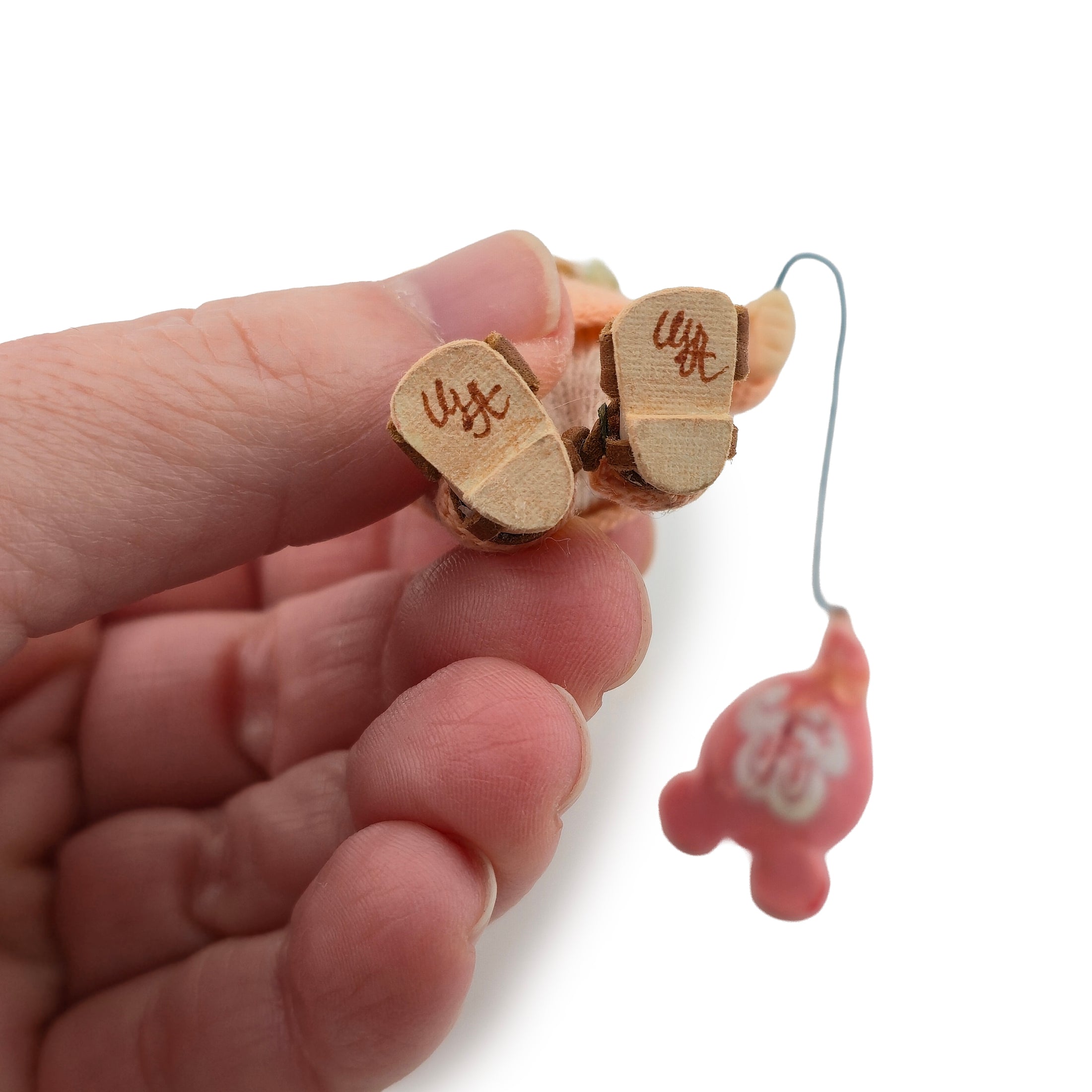 Catherine Muniere Crying Tantrum Girl Doll with Broken Balloon OOAK Clay Character