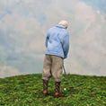 Load image into Gallery viewer, Older Golfing Gentleman OOAK Grandpa Clay Character Doll with Golf Club
