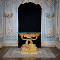 Load image into Gallery viewer, RESERVED FOR RICK 24k Gold Dolphin Console Pier Table Green Marble

