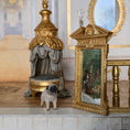 Load image into Gallery viewer, William Kent Style Gold Plated Heavy Metal Wall Mirror Miniature 1:12 Scale
