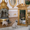 Load image into Gallery viewer, William Kent Style Gold Plated Heavy Metal Wall Mirror Miniature 1:12 Scale
