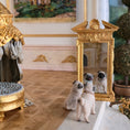 Load image into Gallery viewer, William Kent Style Gold Plated Heavy Metal Wall Mirror Miniature 1:12 Scale
