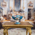 Load image into Gallery viewer, IGMA Miyuki Nagashima Hand Painted Sevres Style Gilt Turquoise Floral Compote
