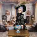 Load image into Gallery viewer, IGMA Miyuki Nagashima Hand Painted Sevres Style Gilt Turquoise Floral Compote
