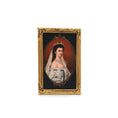 Load image into Gallery viewer, Masaya Okada Empress Elisabeth “Sisi” Portrait Miniature Royal Coronation Framed Painting
