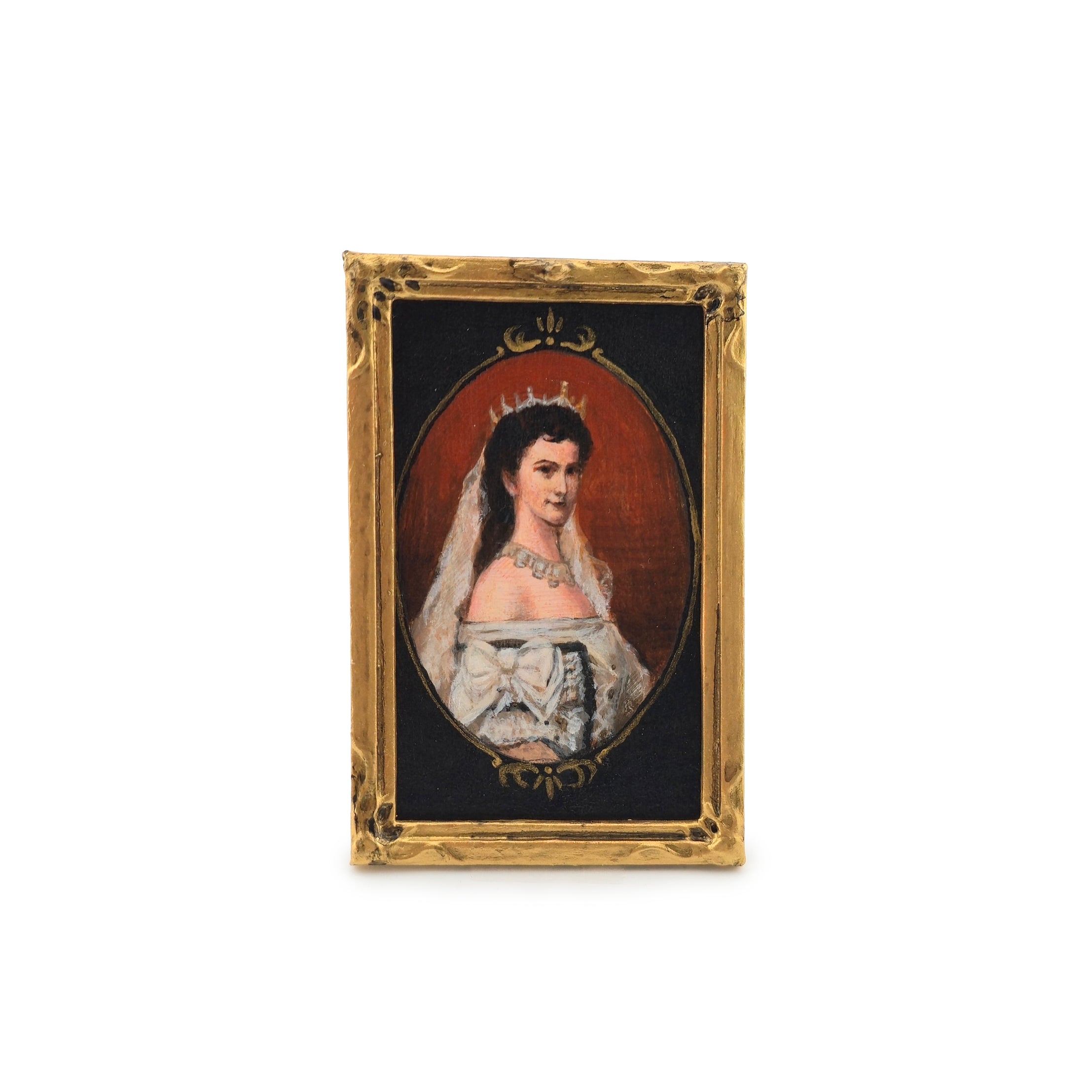 Masaya Okada Empress Elisabeth “Sisi” Portrait Miniature Royal Coronation Framed Painting