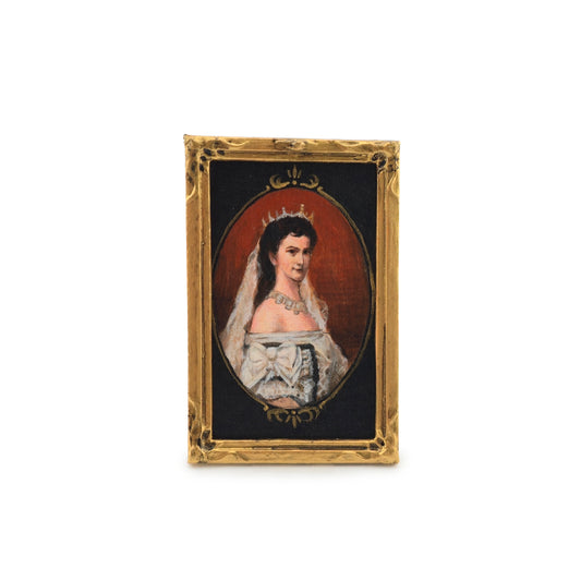 Masaya Okada Empress Elisabeth “Sisi” Portrait Miniature Royal Coronation Framed Painting