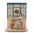 Load image into Gallery viewer, Gale Elena Bantock Rococo Hallway Vignette Room with Seated Lady Doll with Fan
