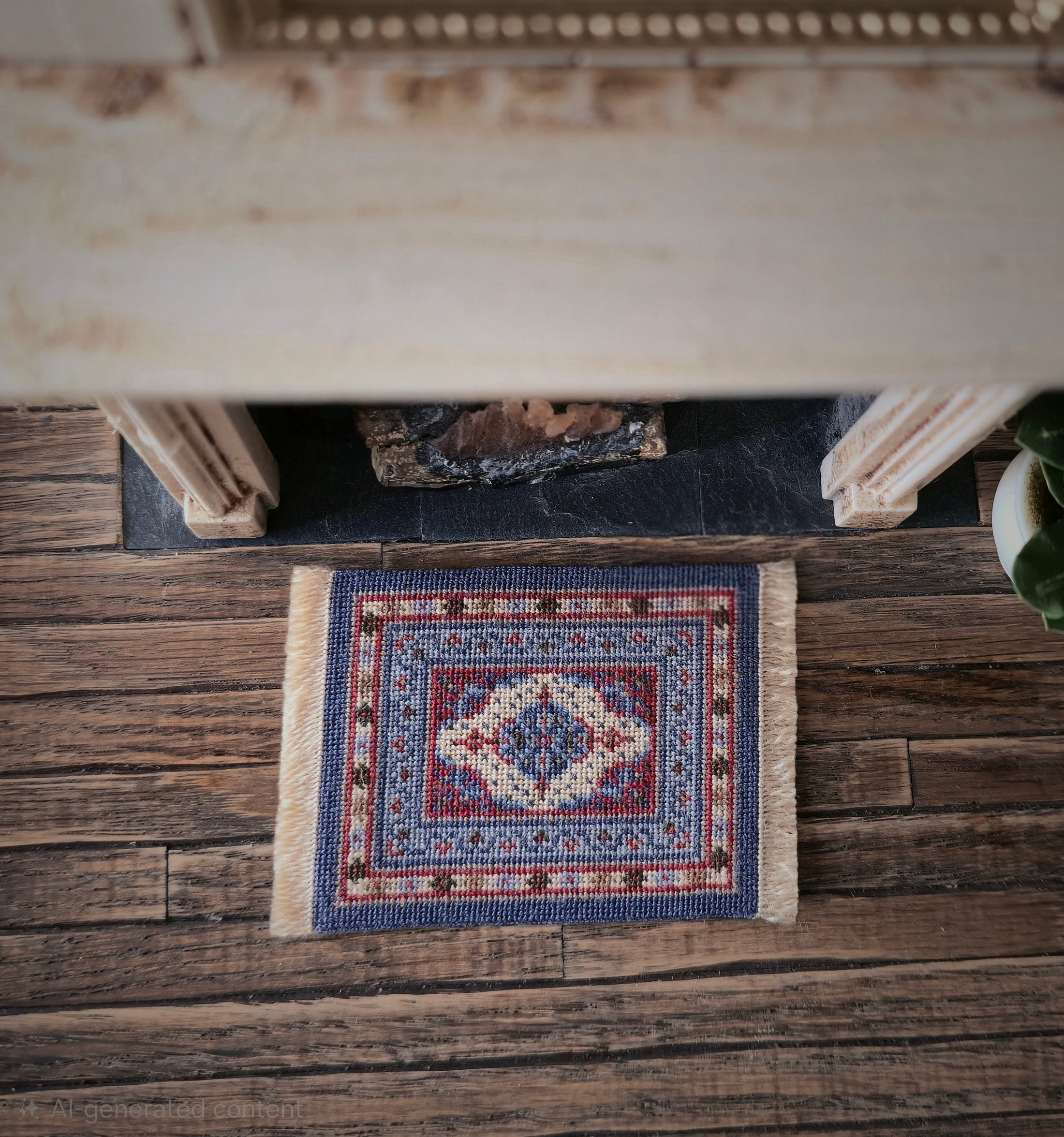 Sharon Garmize 1:12 or 1:24 Petit Point Oriental Accent Rug Miniature (1985)