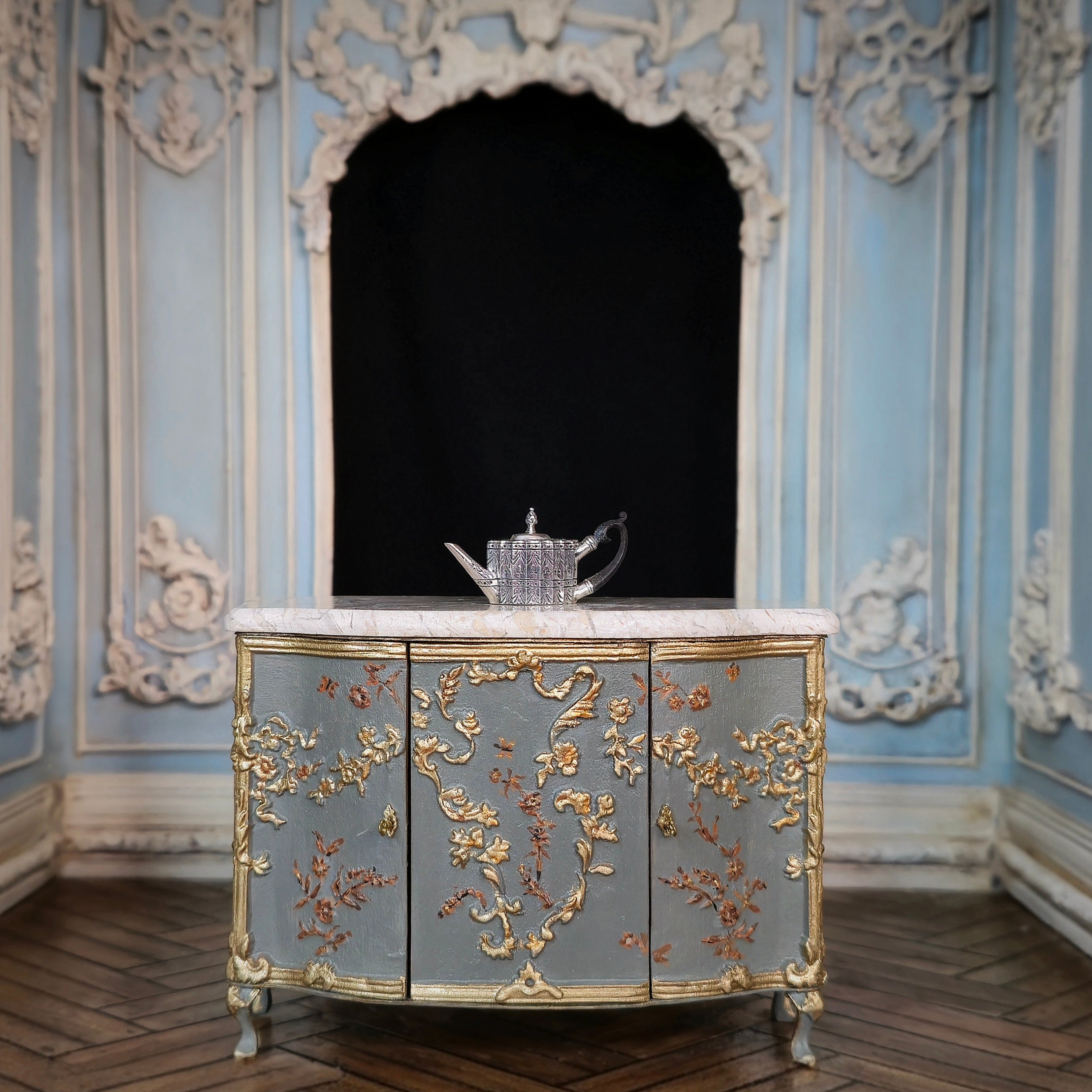 Obadiah Fisher Sterling Silver George III Neoclassical Teapot RARE