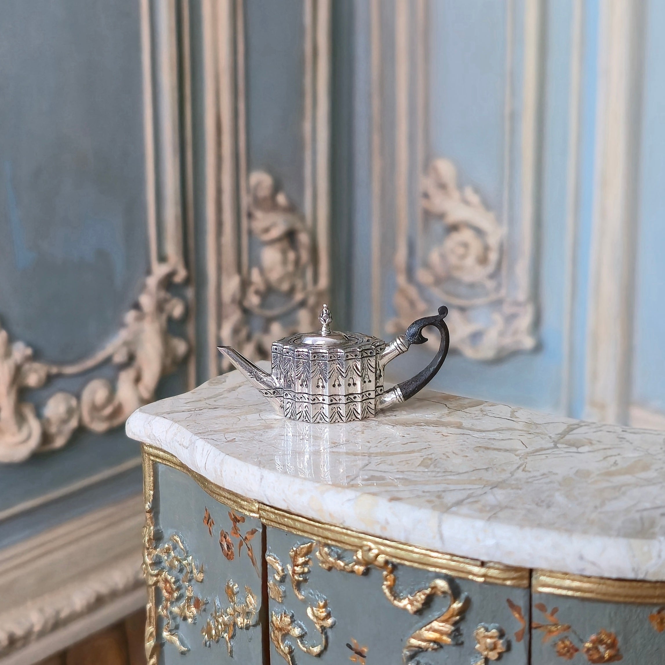 Obadiah Fisher Sterling Silver George III Neoclassical Teapot RARE