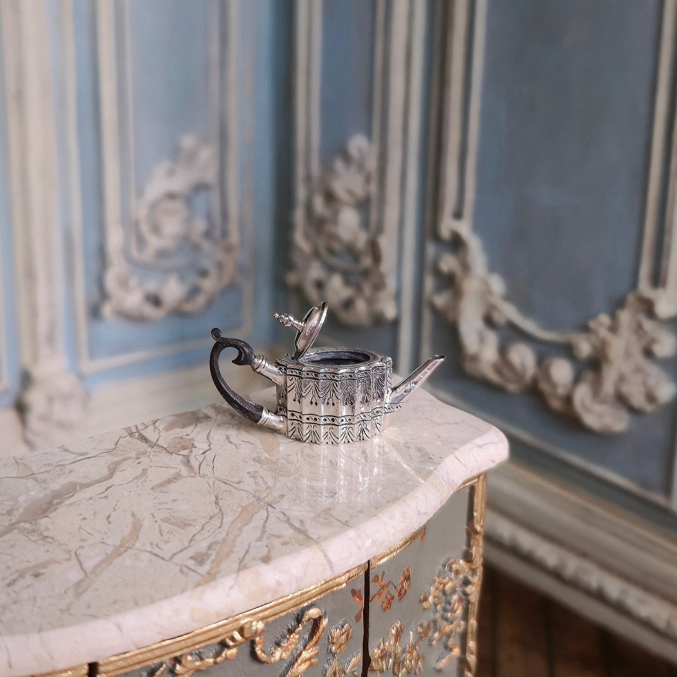 Obadiah Fisher Sterling Silver George III Neoclassical Teapot RARE