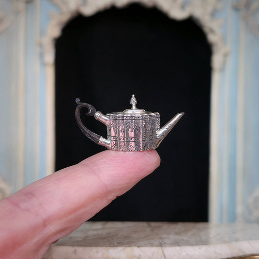 Obadiah Fisher Sterling Silver George III Neoclassical Teapot RARE