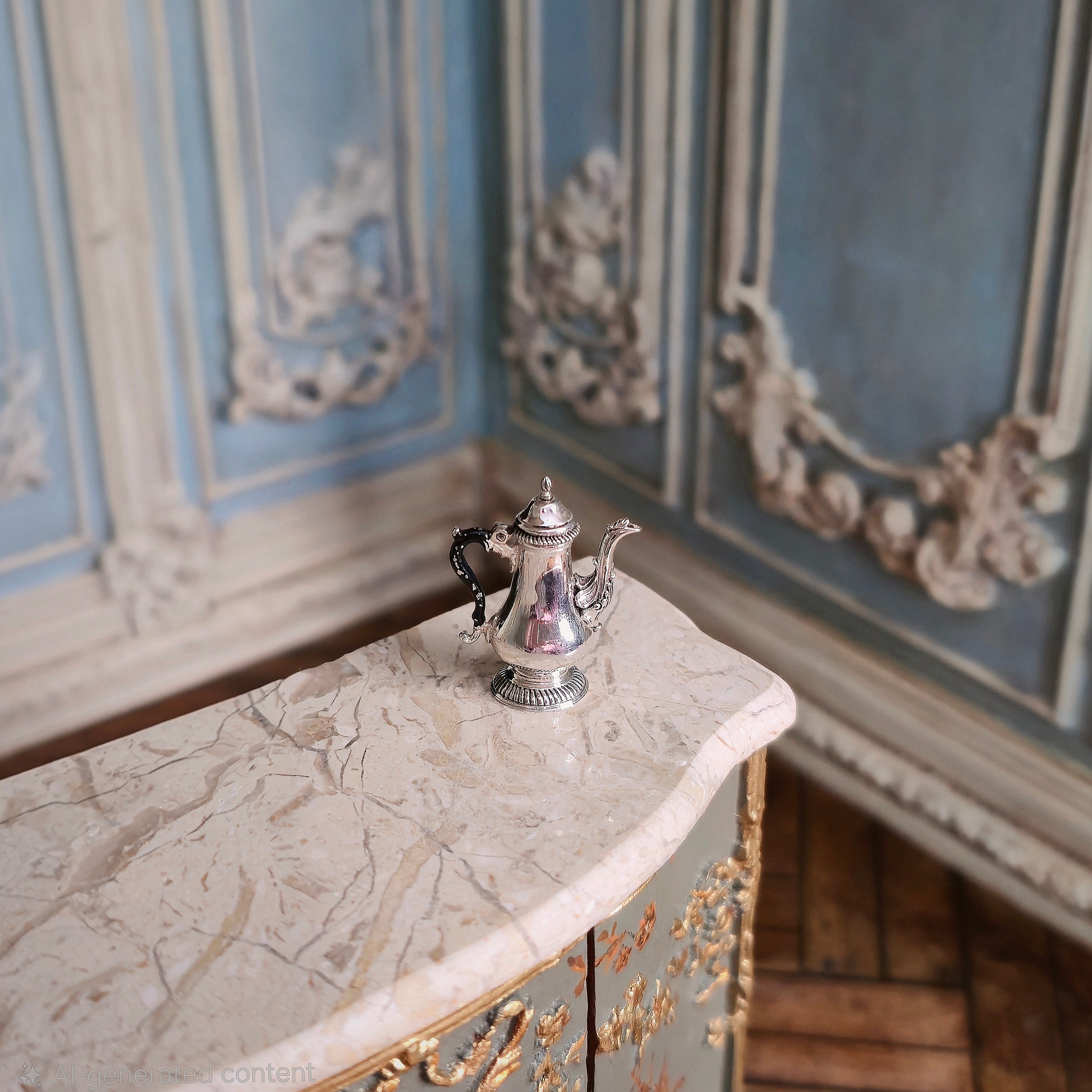 Sterling Silver Georgian-Style English Baluster Coffee Pot