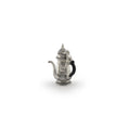 Load image into Gallery viewer, Sterling Silver Rococo-Style Miniature Chocolate Pot with Chained Lid
