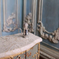 Load image into Gallery viewer, Sterling Silver Rococo-Style Miniature Chocolate Pot with Chained Lid
