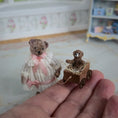 Load image into Gallery viewer, RESERVED JULIE D Le Coffre d'Emilie OOAK Edwardian Teddy Bear Sisters with Wagon France
