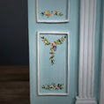 Load image into Gallery viewer, Aurearte Miniatures Rococo Hand-Painted Blue Door Wall Unit 1:12 Spain
