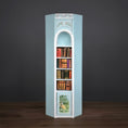 Load image into Gallery viewer, Aurearte Miniatures Blue Rococo Hand Painted Corner Bookshelf Wall 1:12 Spain
