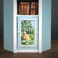 Load image into Gallery viewer, Aurearte Miniatures Blue Rococo Hand Painted Corner Bookshelf Wall 1:12 Spain
