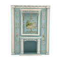 Load image into Gallery viewer, Aurearte Miniatures Blue Hand Painted Rococo Hand-Painted Fireplace Wall 1:12
