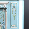 Load image into Gallery viewer, Aurearte Miniatures Blue Hand Painted Rococo Hand-Painted Fireplace Wall 1:12
