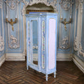 Load image into Gallery viewer, Aurearte Miniatures OOAK Gilt Blue Hand Painted Bird Armoire Cabinet Spain
