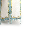 Load image into Gallery viewer, Aurearte Gilt Blue Hand Painted Victorian Winter Village Folding Screen Room Divider

