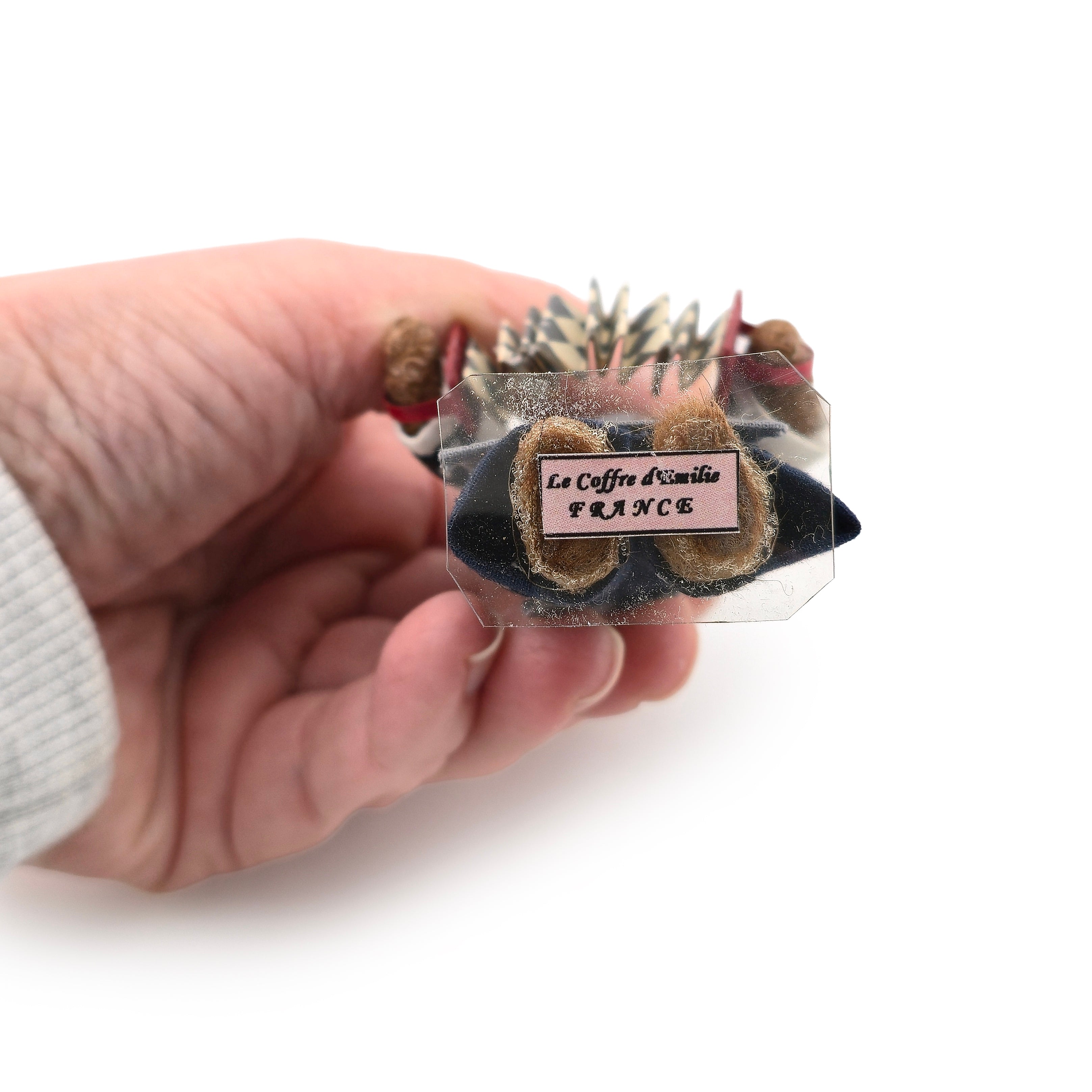 Le Coffre d’Emilie OOAK Hobo Puppy Musician Antropomorphic Dollhouse Doll Figure