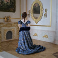 Load image into Gallery viewer, Dana Burton Victorian Lady Porcelain Dollhouse Doll Blue & Gold Peacock Gown
